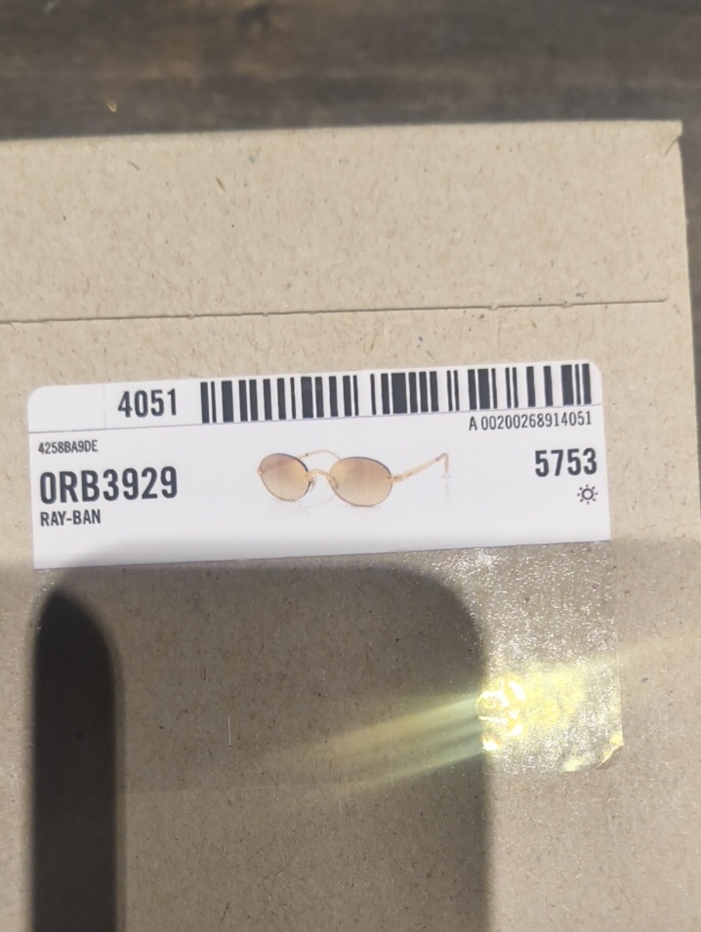 Ray-Ban Women's Gold Frame Sunglasses with Brown Lenses